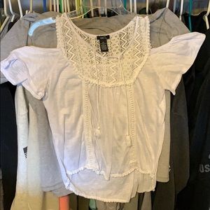 White off the shoulder top